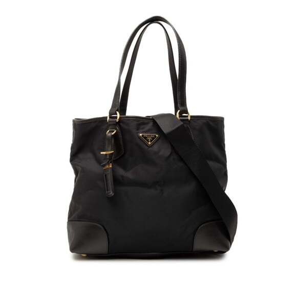 PRADA Black Leather Shoulder Bag